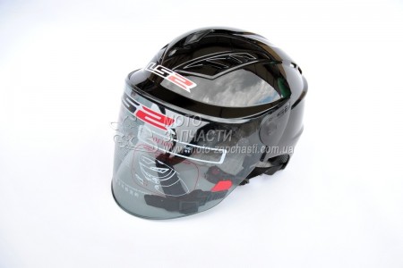 Шлем-полулицевой LS2 черный mod-100