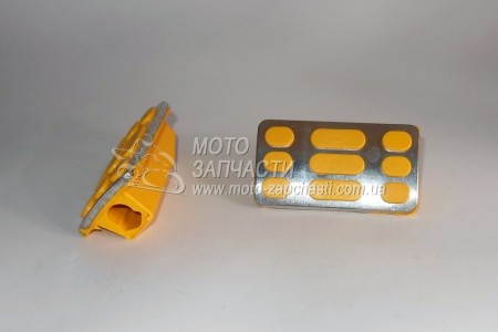 Резинки подножки водителя Дельта хром+желтый TMMP