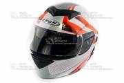 Шлем-трансформер FGN FX-111 бело-оранжевый