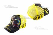 Кепка 46 Valentino Rossi черно-желтая/сетка