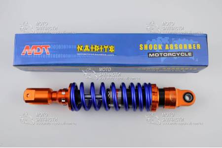 Амортизатор усиленный Honda TACT 270 мм NDT оранжево-синий