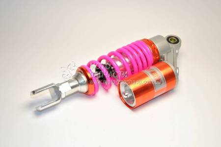 Амортизатор Yamaha JOG 265 мм газомасляный NET розовый