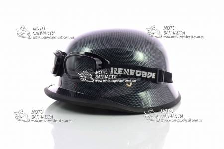 Шлем-каска NAZI карбон+очки BLD №-130