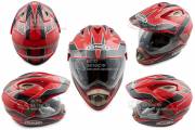 Шлем кроссовый GSB GS-14 красный мат