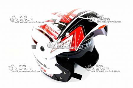 Шлем-трансформер BLD / F2 №-157 бело-красный