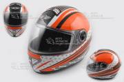 Шлем-интеграл KOJI №-550 бело-оранжевый