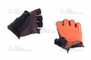 Перчатки без пальцев FOX оранжевые