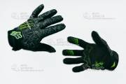 Перчатки мото FOX Monster Energy черно-зеленые