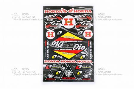 Наклейка спонсоры Honda Dio мультибренд 