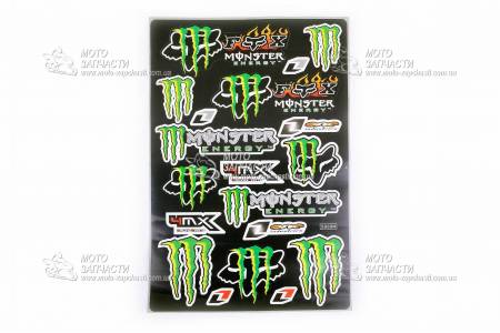 Наклейка спонсоры Monster Energy 5 мультибренд