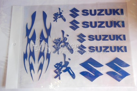 Наклейка Suzuki blue A4