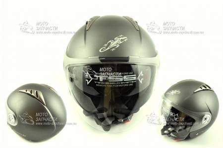 Шлем-полулицевой LS2 545+очки серый мат