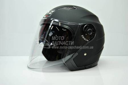 Шлем-полулицевой XYZ mod:516+очки черный