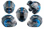 Шлем-трансформер LS-2 SPEED+очки черно-синий