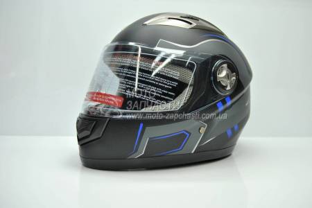Шлем-интеграл BLD/F2 №-830 black matt/neon blue