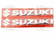 Наклейка лого SUZUKI 20*6 см пара хром