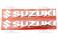 Наклейка лого SUZUKI 20*6 см пара хром