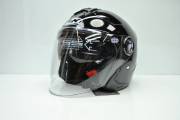 Шлем-полулицевой AK-Helmets mod:720+очки black