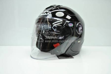 Шлем-полулицевой AK-Helmets mod:720+очки black