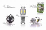 Лампа фары LED линза Storm BA20D 9/85V 3 кристалла RTD