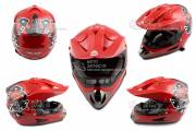Шлем кроссовый HELMO CR168 JOKER красный