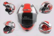 Шлем-трансформер LS-2 EUROPE + очки красно-белый