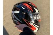 Шлем-трансформер с очками BLD №-157 черный с красным