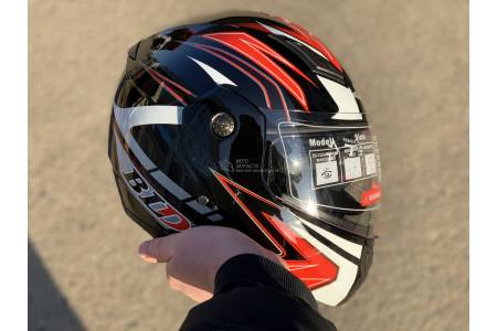 Шлем-трансформер BLD №157 + очки черно-красный