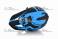 Шлем кроссовый MOTAX CH202+очки черно-синий