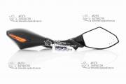 Зеркала мото + LED повороты XH-MOTO черные mod:173