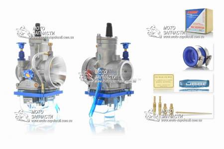 Карбюратор PWK30 ручний підсмоктування + патрубок, жиклери, голка "KEIHIN"